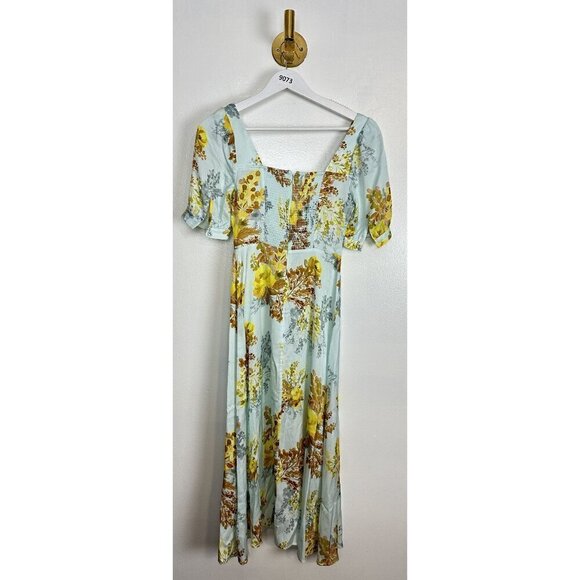 FAVORITE DAUGHTER The Vineyard Floral Print Maxi Dress in Sky Blue Size US 0 - Picture 12 of 13
